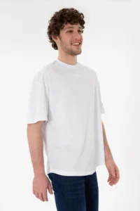 US Polo Assn. Men Long Fit Crew Neck White Basic T-Shirt - Image 2