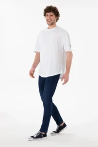 US Polo Assn. Men Long Fit Crew Neck White Basic T-Shirt - Image 5