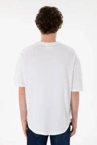 US Polo Assn. Men Long Fit Crew Neck White Basic T-Shirt - Image 6