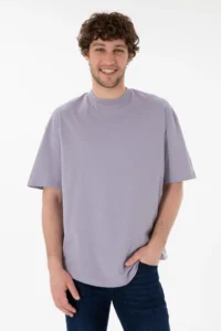 US Polo Assn. Men Long Fit Crew Neck Gray Basic T-Shirt
