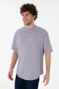 US Polo Assn. Men Long Fit Crew Neck Gray Basic T-Shirt - Image 4