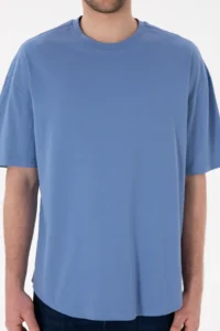 US Polo Assn. Men Long Fit Crew Neck Dark Blue Basic T-Shirt - Image 7