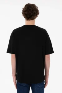 US Polo Assn. Men Long Fit Crew Neck Black Basic T-Shirt - Image 6