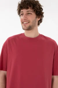 US Polo Assn. Men Long Fit Crew Neck Cherry Basic T-Shirt - Image 3