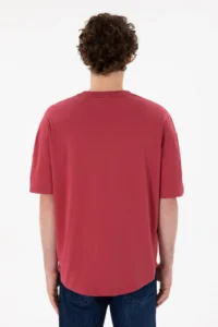 US Polo Assn. Men Long Fit Crew Neck Cherry Basic T-Shirt - Image 6