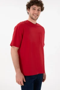 US Polo Assn. Men comfort Fit Crew Neck Red T-Shirt - Image 4