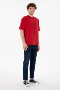 US Polo Assn. Men comfort Fit Crew Neck Red T-Shirt - Image 5