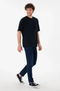 US Polo Assn. Men comfort Fit Crew Neck Navy Blue T-Shirt - Image 5