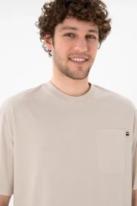 US Polo Assn. Men comfort Fit Crew Neck Stone T-Shirt - Image 3