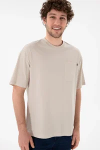 US Polo Assn. Men comfort Fit Crew Neck Stone T-Shirt - Image 4