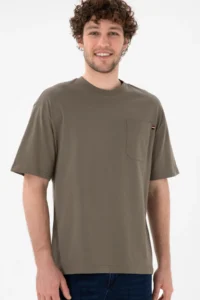 US Polo Assn. Men comfort Fit Crew Neck Mink T-Shirt - Image 4