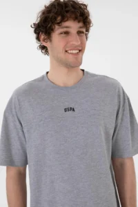 US Polo Assn. Men comfort Fit Crew Neck Gray Melanj T-Shirt - Image 3