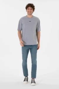 US Polo Assn. Men comfort Fit Crew Neck Gray Melanj T-Shirt - Image 5