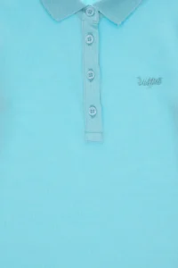 US Polo Assn. Girls' Aqua Polo Shirt Collar Basic T-Shirt - Image 5