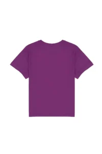 US Polo Assn. Girls' Violet Crew Neck Floral Printed Cotton T-Shirt - Image 4