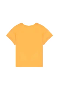 US Polo Shirt Assn. Girls' Orange Crew Neck Printed Cotton T-Shirt - Image 4