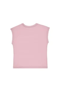 US Polo Assn. Girls' Light Pink Crew Neck Printed Cotton T-Shirt - Image 5