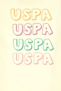 US Polo Assn. Girls' Limon Crew Neck Cotton Colorful Uspa Printed T-Shirt - Image 6