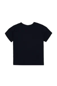 US Polo Assn. Girls' Navy Blue Crew Neck Printed Cotton T-Shirt - Image 4