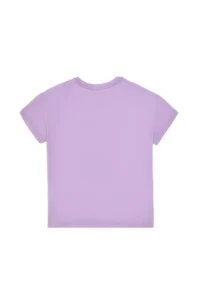 US Polo Assn. Girls' Lilac comfort Crew Neck Floral Printed Cotton T-Shirt - Image 5