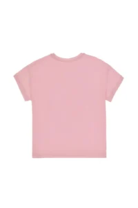 US Polo Assn. Girls' Light Pink comfort Fit Crew Neck Printed Cotton T-Shirt - Image 5