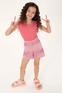 US Polo Assn. Girls' Pink Sleeveless Basic T-Shirt - Image 2