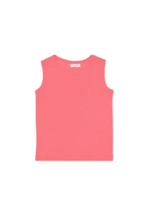 US Polo Assn. Girls' Pink Sleeveless Basic T-Shirt - Image 3