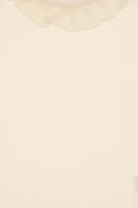 US Polo Assn. Girls' Cream Crew Neck Ruffle Detailed Sleeveless T-Shirt - Image 6