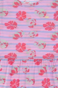 US Polo Assn. Girls' Light Pink Crew Neck A-Form Patterned Knitting Dress - Image 5