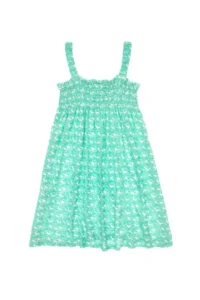 US Polo Assn. Girls' Mint Sleeveless Crepe Material Knitting Dress - Image 4