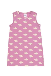 US Polo Assn. Girls' Fuchsia A-Form Crew Neck Knitting Dress - Image 3