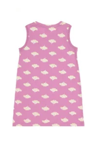 US Polo Assn. Girls' Fuchsia A-Form Crew Neck Knitting Dress - Image 4