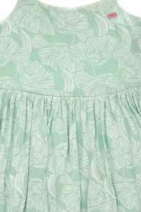 US Polo Assn. Girls' Aqua Green Frilly Sleeveless Knitting Dress - Image 5