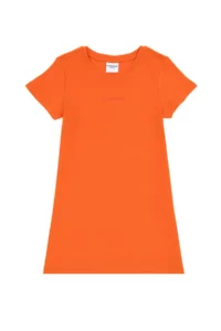 US Polo Assn. Girls' Pomegranate Crew Neck Short Sleeve interlock Basic Knitting Dress - Image 3