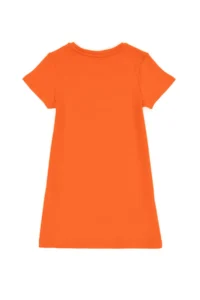 US Polo Assn. Girls' Pomegranate Crew Neck Short Sleeve interlock Basic Knitting Dress - Image 4