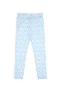 US Polo Assn. Girls' Light Blue Heart Patterned interlock Sweatpants - Image 5