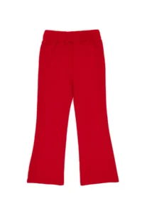 US Polo Assn. Girls' Red High Waist Flare Sweatpants - Image 5