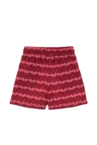 US Polo Assn. Girls' Cherry Heart pattern Printed Knitting Shorts - Image 4