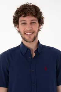 US Polo Assn. Men Navy Blue Short Sleeve Shirt - Image 3