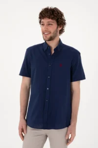 US Polo Assn. Men Navy Blue Short Sleeve Shirt - Image 4