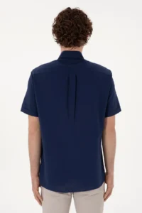 US Polo Assn. Men Navy Blue Short Sleeve Shirt - Image 6