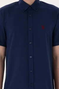 US Polo Assn. Men Navy Blue Short Sleeve Shirt - Image 7