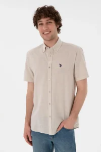 US Polo Assn. Men Stone Short Sleeve Shirt - Image 2