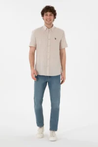US Polo Assn. Men Stone Short Sleeve Shirt - Image 5
