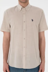 US Polo Assn. Men Stone Short Sleeve Shirt - Image 7