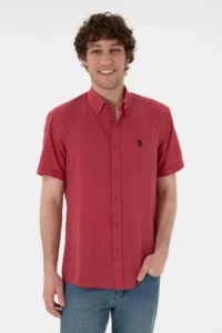 US Polo Assn. Men Cherry Short Sleeve Shirt - Image 2