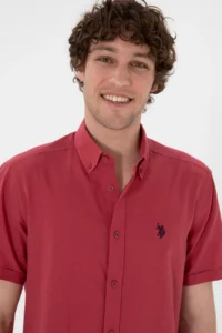 US Polo Assn. Men Cherry Short Sleeve Shirt - Image 3