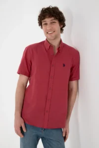 US Polo Assn. Men Cherry Short Sleeve Shirt - Image 4