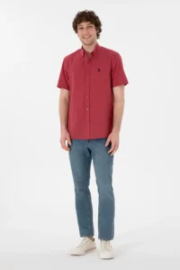 US Polo Assn. Men Cherry Short Sleeve Shirt - Image 5