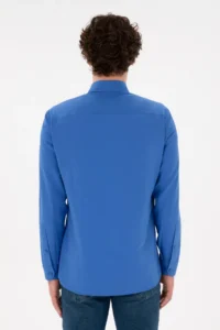 US Polo Assn. Men Indigo Long Sleeve Basic Shirt - Image 5